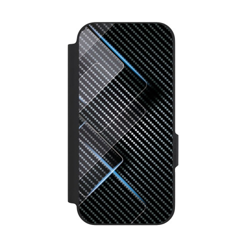 Google Pixel 9a NIVOflip Blaue Linien auf Karbon