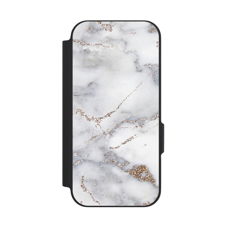 Pixel 9a NIVOflip Silberglitzer Marmorlook