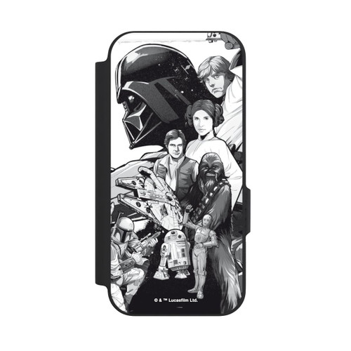 Google Pixel 9a NIVOflip StarWars Charaktere - Schwarz-Weiß