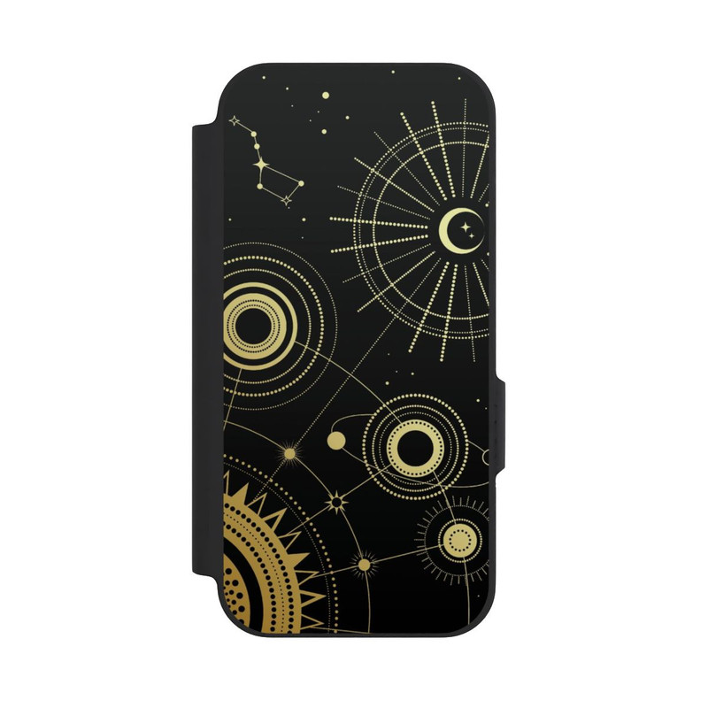 Pixel 9a NIVOflip Schwarzer und goldener Look Abstrakt