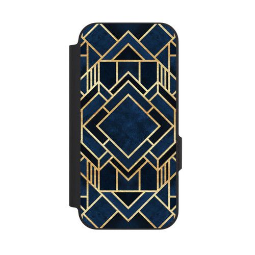Google Pixel 9a NIVOflip Kunst Deko Blau Golddruck