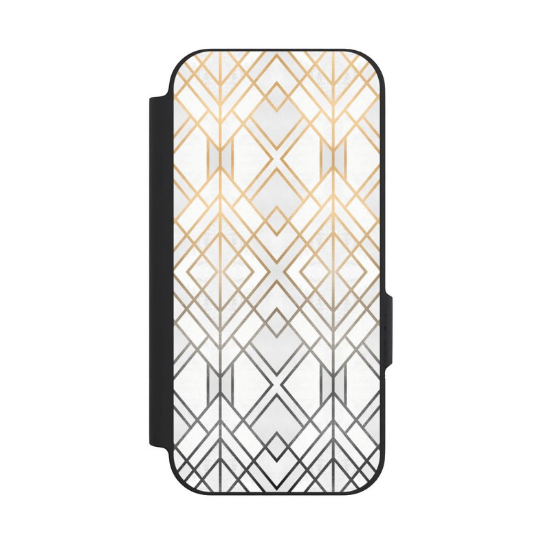 Pixel 9a NIVOflip Imprimé Geo Gold doré et gris