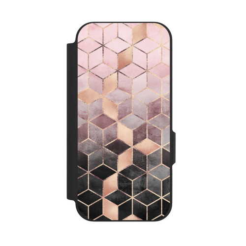 Google Pixel 9a NIVOflip Imprimé Cubes Dégradés Gris Rose