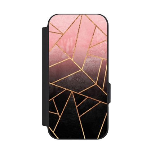 Google Pixel 9a NIVOflip Pinker und Schwarzer Stein Gold Druck