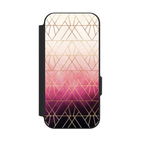 Google Pixel 9a NIVOflip Pink Ombre Dreiecke Golddruck