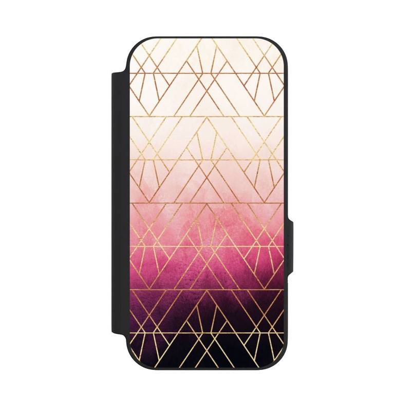 Pixel 9a NIVOflip Pink Ombre Triangles Gold Print