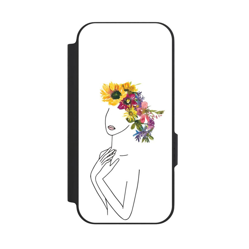 Pixel 9a NIVOflip Line Art Frau mit Blumenkrone
