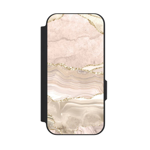 Google Pixel 9a NIVOflip Marmor rosa-goldene Streifen