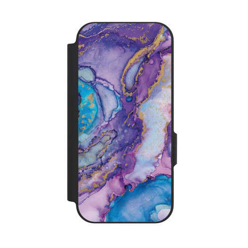 Google Pixel 9a NIVOflip Encre tourbillonnante violette et bleue