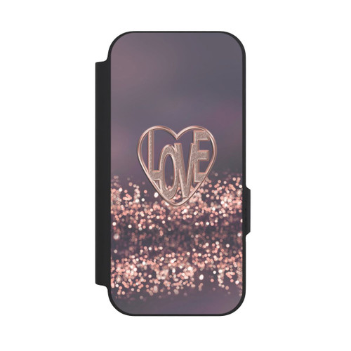 Google Pixel 9a NIVOflip LOVE Glitzerrosa