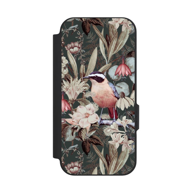 Pixel 9a NIVOflip Oiseau orange à motif de fleurs vintage