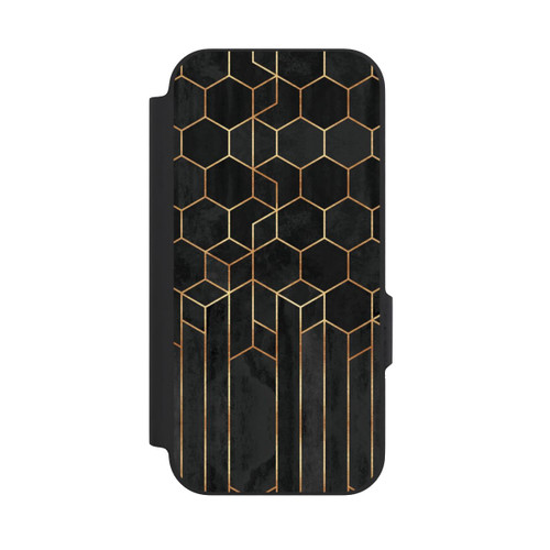 Google Pixel 9a NIVOflip Schwarze Sechsecke