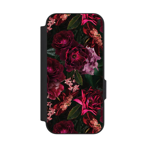 Google Pixel 9a NIVOflip Dunkelrote und rosa Blüten