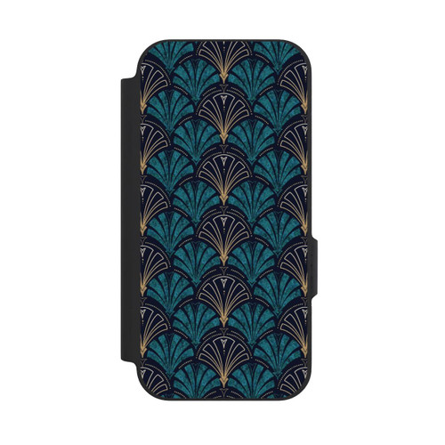 Google Pixel 9a NIVOflip Art Deco Aquamarin Gold