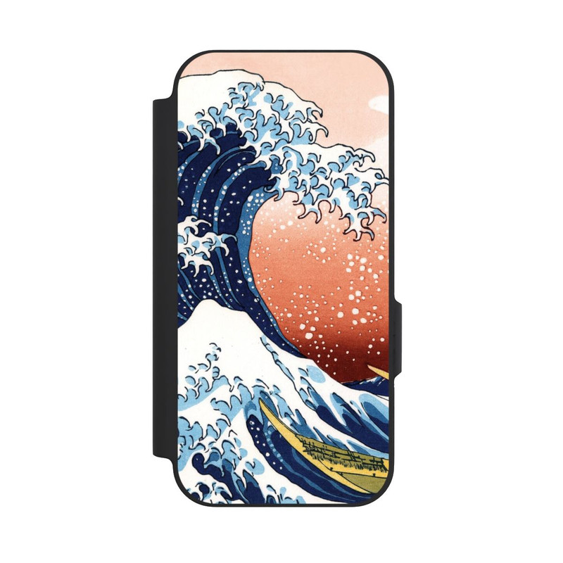 Pixel 9a NIVOflip Kanagawa Welle Mit Rotem Hintergrund