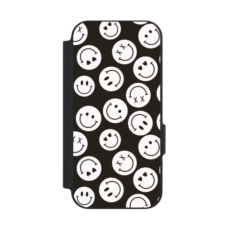 Pixel 9a NIVOflip Smiles Emotes Pattern Black And White