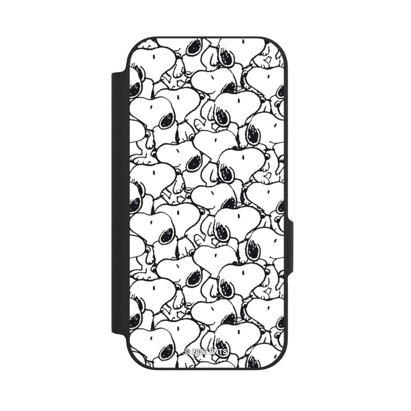 Pixel 9a NIVOflip Snoopy Muster Schwarz und Weiß