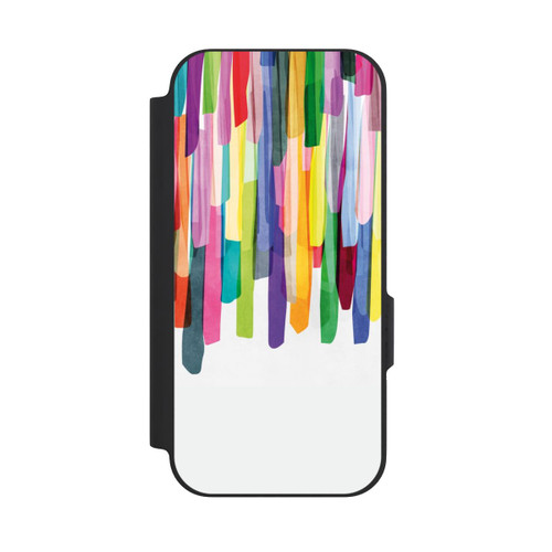 Google Pixel 9a NIVOflip Bunte Streifen Weißer Hintergrund