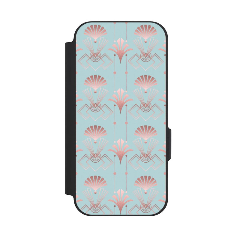 Pixel 9a NIVOflip Art Deco Rose Gold Elegance Blue