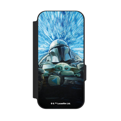 Google Pixel 9a NIVOflip Grogu und Mando fliegen blau