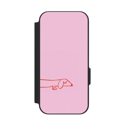 Google Pixel 9a NIVOflip Dachshund Illustration Pink