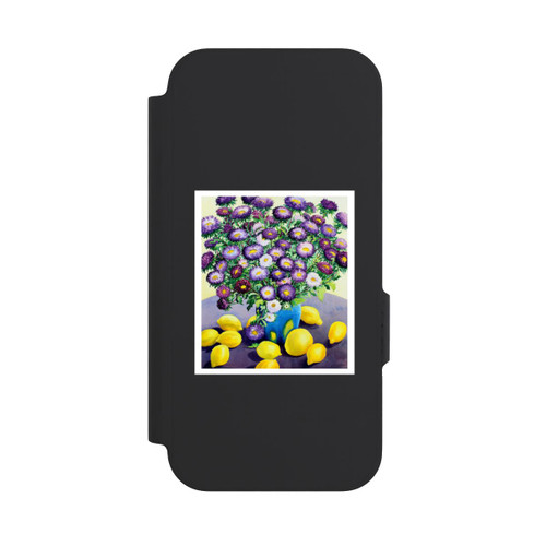 Google Pixel 9a NIVOflip Purple Asters and Lemons by Christopher Ryland