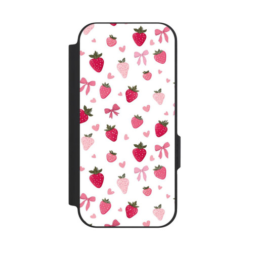 Google Pixel 9a NIVOflip Erdbeer Herz Schleifen Muster Pink