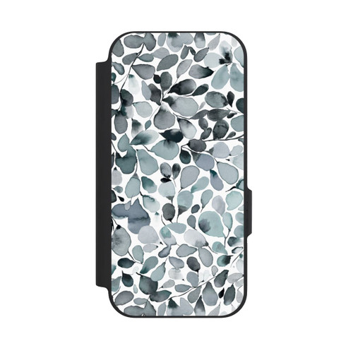 Google Pixel 9a NIVOflip Eukalyptus Aquarell Blätter Grau