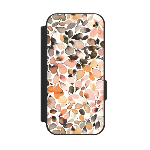 Google Pixel 9a NIVOflip Eukalyptus Aquarellblätter Dunkelbraun Herbst