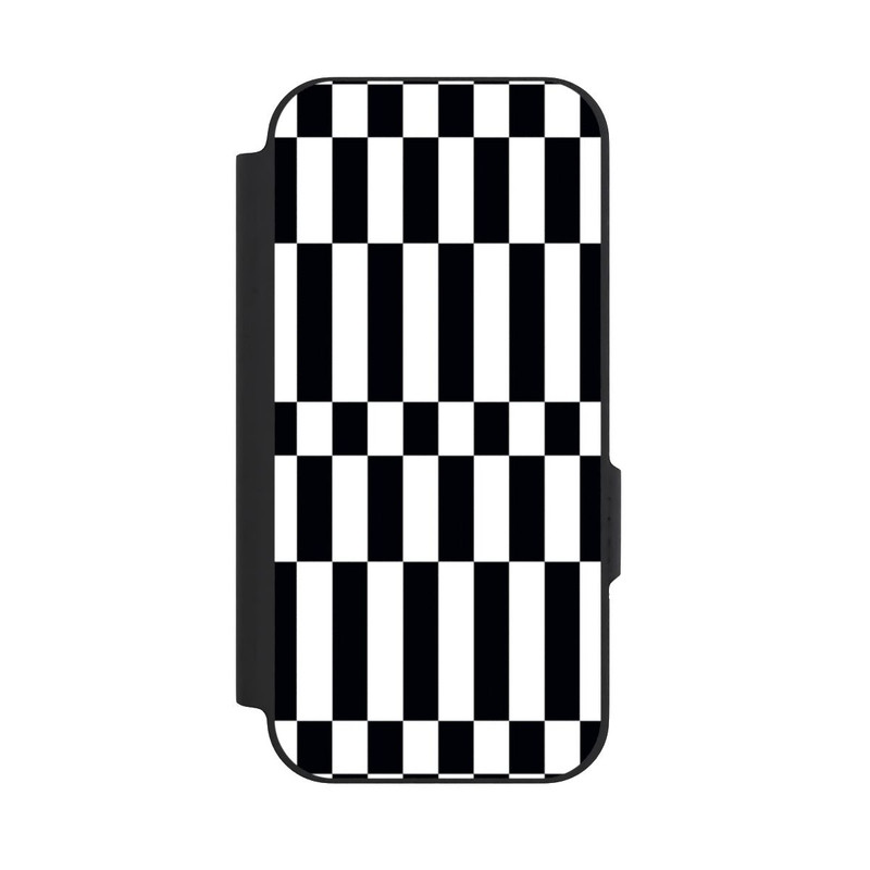 Pixel 9a NIVOflip Checked Abstract Bold Black and White Color Block