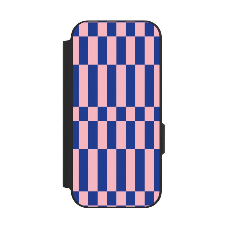 Pixel 9a NIVOflip Checked Abstract Bold Electric Blue and Pink Color Block