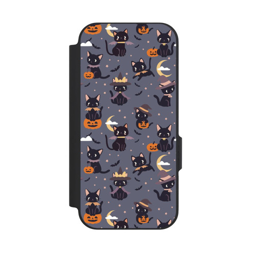 Google Pixel 9a NIVOflip Cute Halloween Witch Cats and Pumpkins
