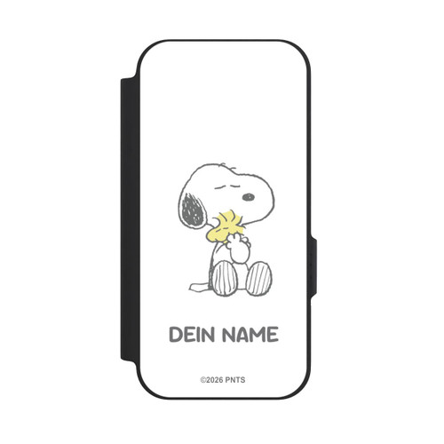 Google Pixel 9a NIVOflip Snoopy And Woodstock Cuddling Personalisierbar