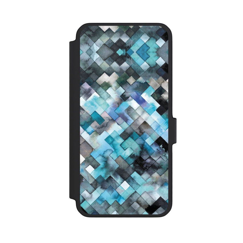 Galaxy A56 5G NIVOflip stimmungsvolles geometrisches Muster blau