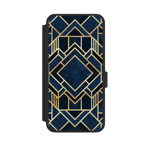 Samsung Galaxy A56 5G NIVOflip Kunst Deko Blau Golddruck