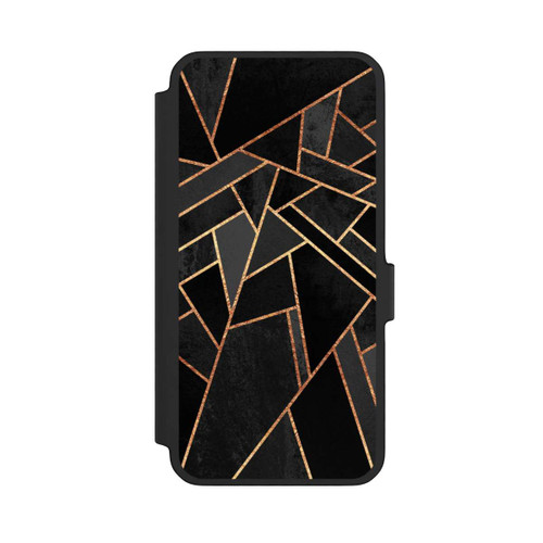 Samsung Galaxy A56 5G NIVOflip Schwarze Nacht Gold Druck