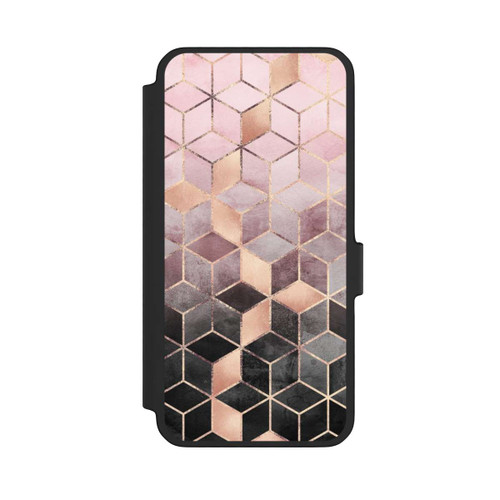 Samsung Galaxy A56 5G NIVOflip Pink-grauer Farbverlauf Würfel Druck