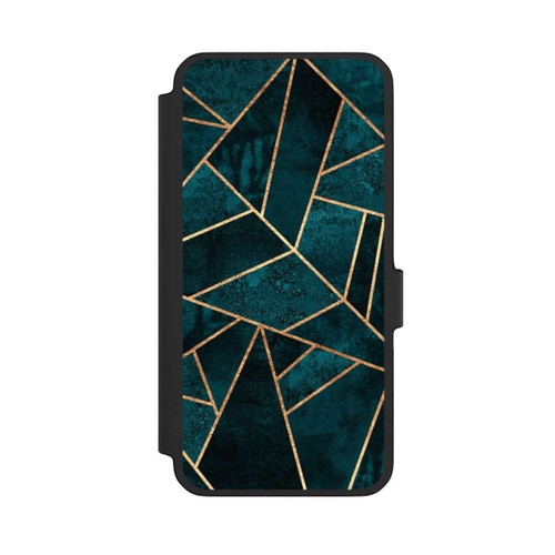 Samsung Galaxy A56 5G NIVOflip Tief Blaugrün Stein Gold Druck