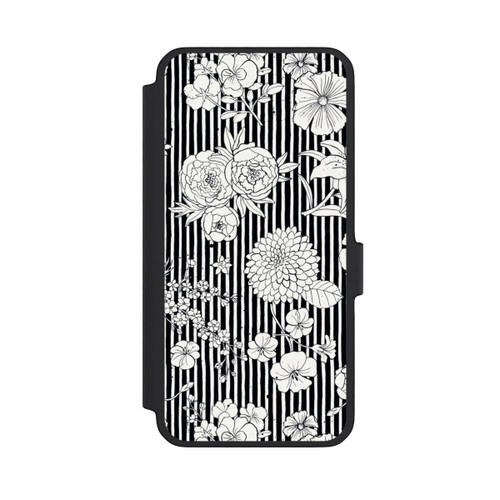 Samsung Galaxy A56 5G NIVOflip Fleurs et rayures noir et blanc