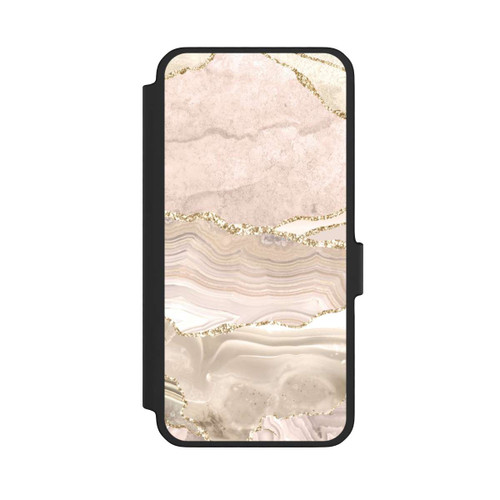 Samsung Galaxy A56 5G NIVOflip Marmor rosa-goldene Streifen