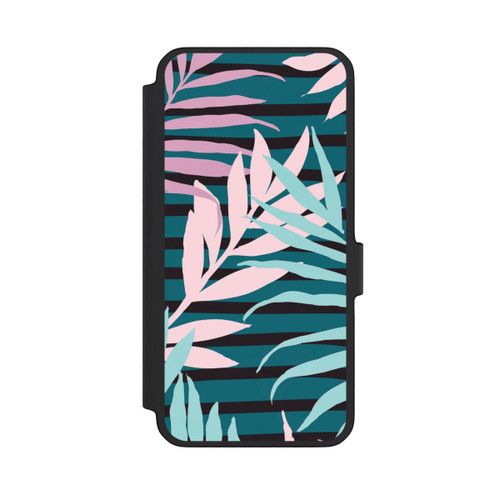 Samsung Galaxy A56 5G NIVOflip Pastel Jungle Leaves Pink Teal Seamless