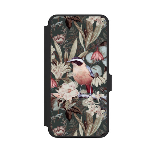 Samsung Galaxy A56 5G NIVOflip Orange Bird in Vintage Flower Pattern
