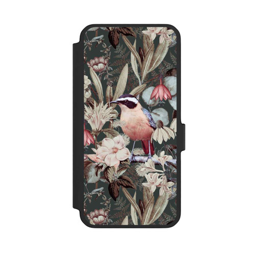 Samsung Galaxy A56 5G NIVOflip Orange Bird in Vintage Flower Pattern