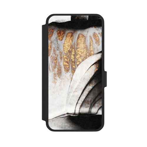 Samsung Galaxy A56 5G NIVOflip Schwarze und goldene Adern