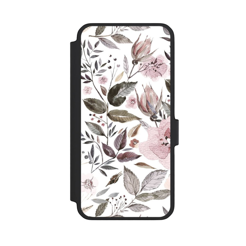 Galaxy A56 5G NIVOflip Aquarelle Fleurs Roses Brunes