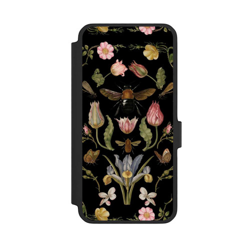 Samsung Galaxy A56 5G NIVOflip Wildblumen und Biene Schwarz