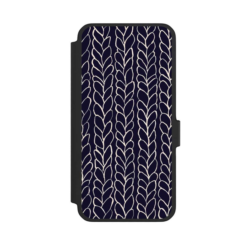 Galaxy A56 5G NIVOflip gezeichnete Wollzöpfe Marine