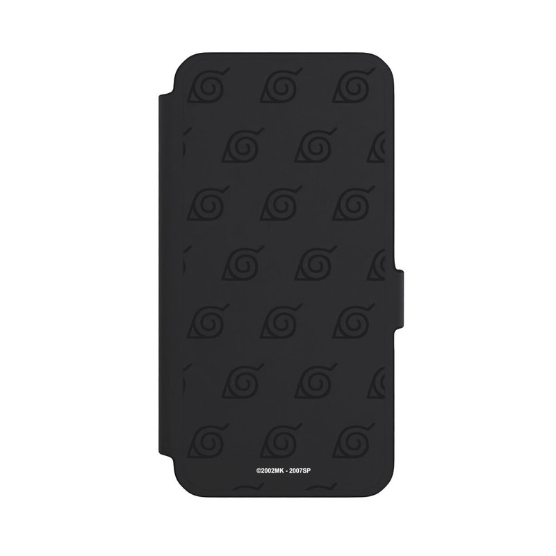 Galaxy A56 5G NIVOflip Schwarzes Konoha-Muster Transparent