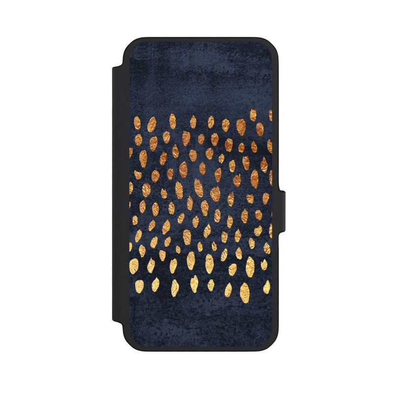 Galaxy A56 5G NIVOflip Muster Gold und Marine