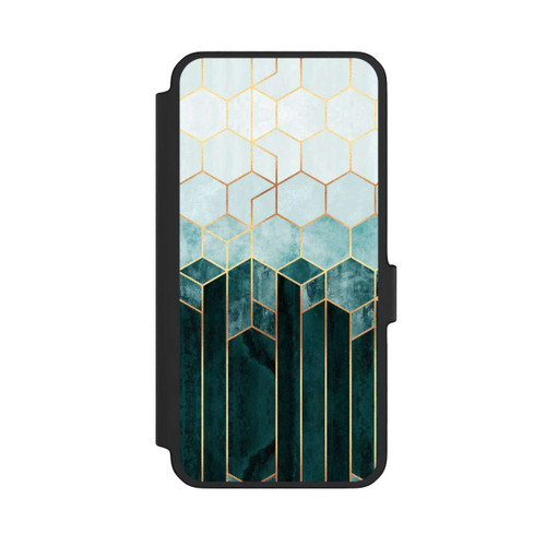 Samsung Galaxy A56 5G NIVOflip Blaugrüne Sechsecke